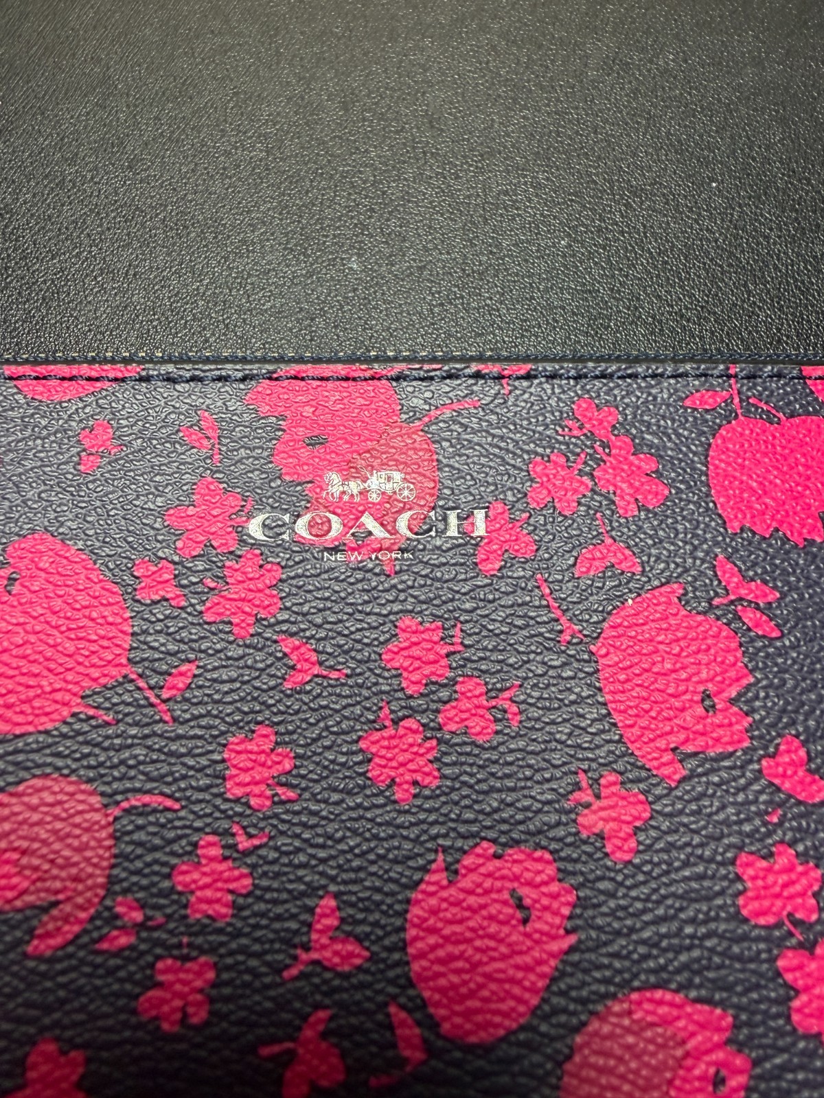Coach New York Blue & Pink Floral Wristlet (Lot 232)