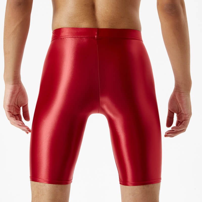 Men’s Wet Look Shiny Satin Tights Underwear Bulge Pouch Boxer Shorts Underpants