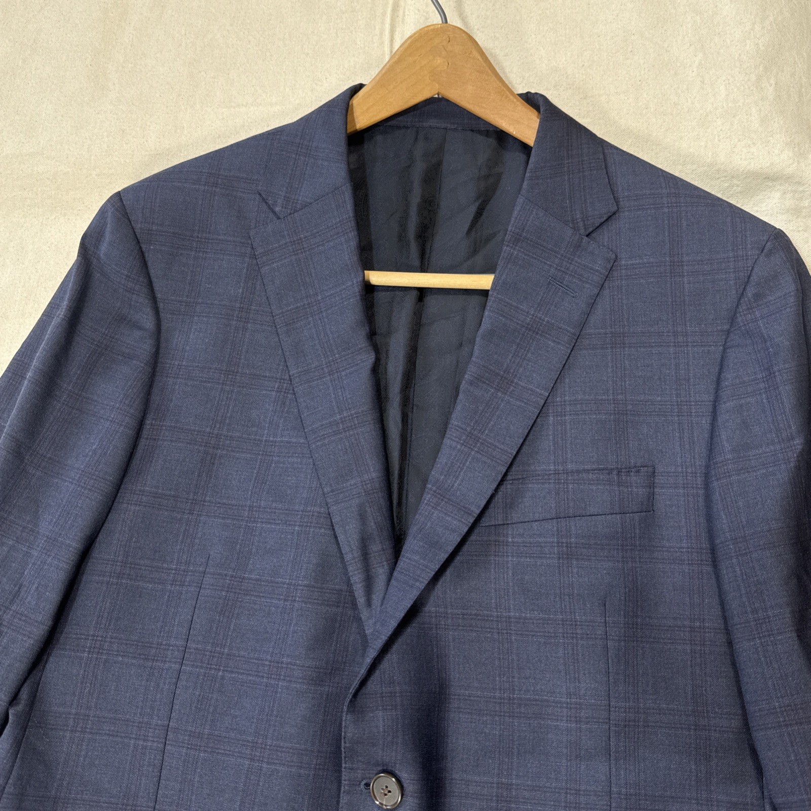 Hickey Freeman X Loro Piana 150’s Wool Men 2pc Blue Suit Size 42R Pant 36×30