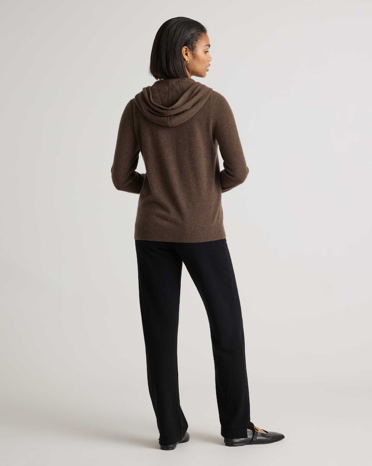 NWT Quince Mongolian Cashmere Full-Zip Hoodie Sweater
