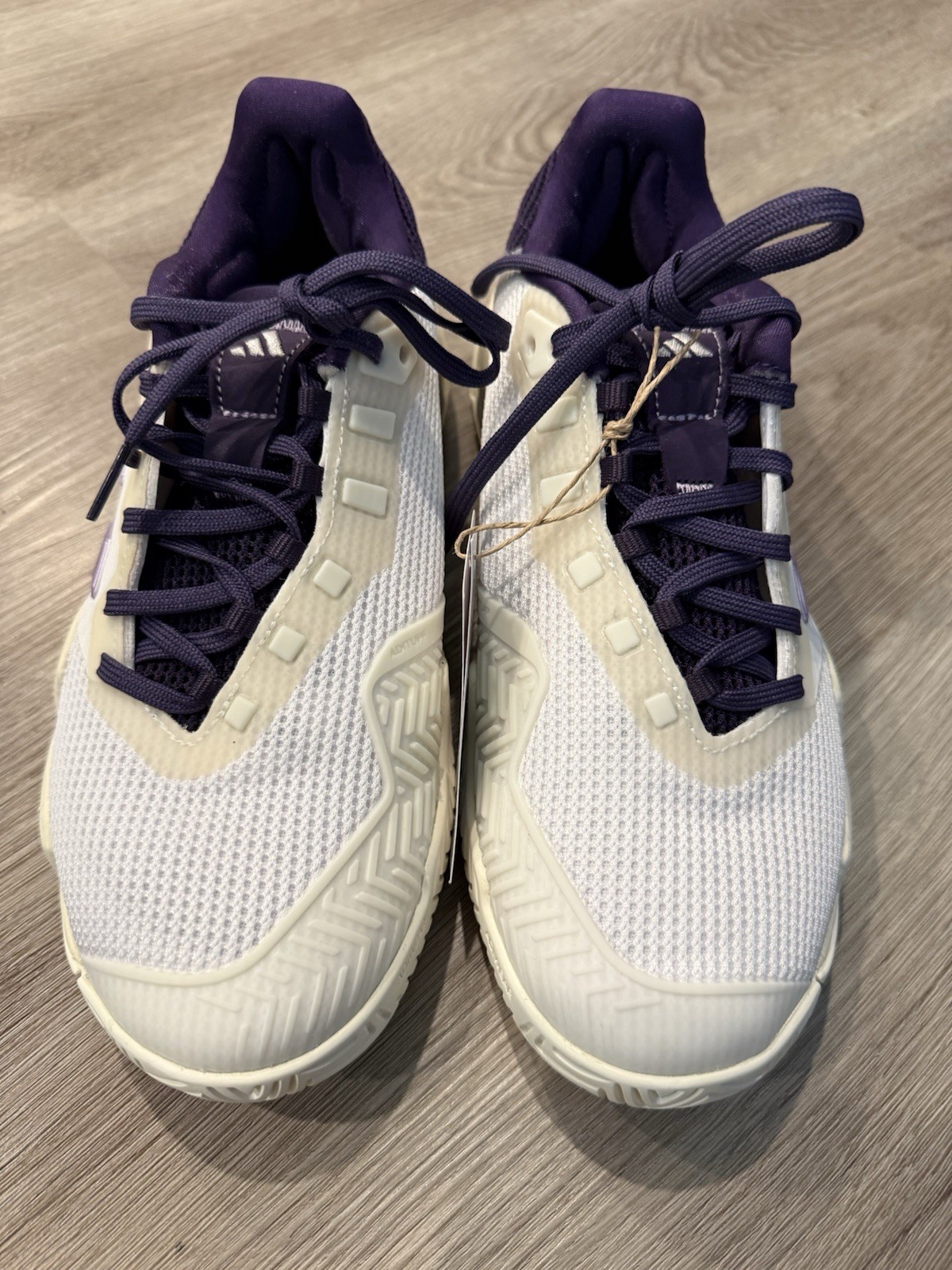 Adidas Barricade 13 Sneakers Tennis Court Shoes White Plum JR7814 Women’s Sz 7.5