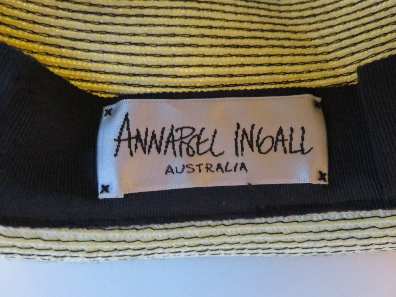 Annabel Ingall Australia Packable Crushable Green Sun Hat Wide Brim 3 3/4″