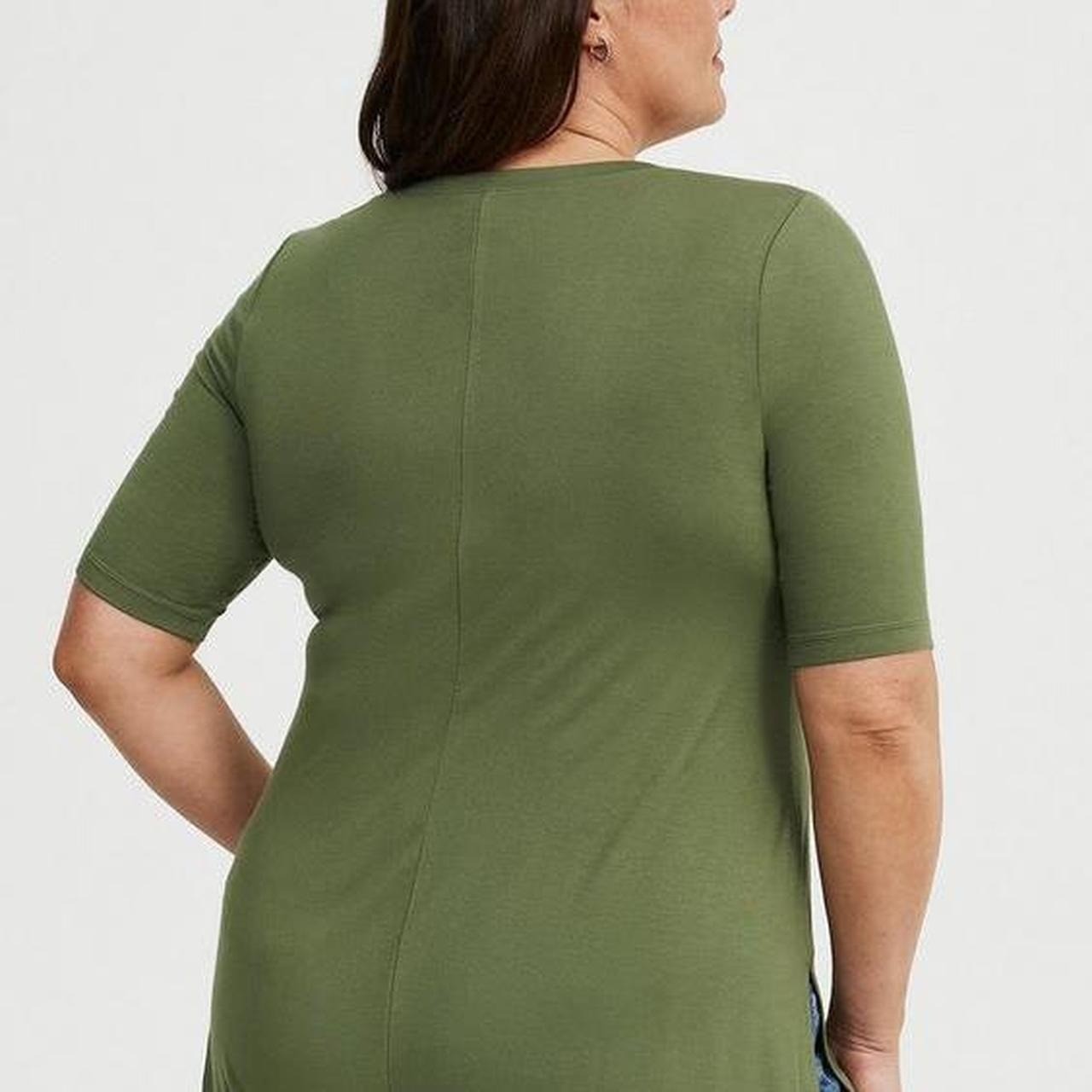 Torrid Green plus size side slit top NWT size 1
