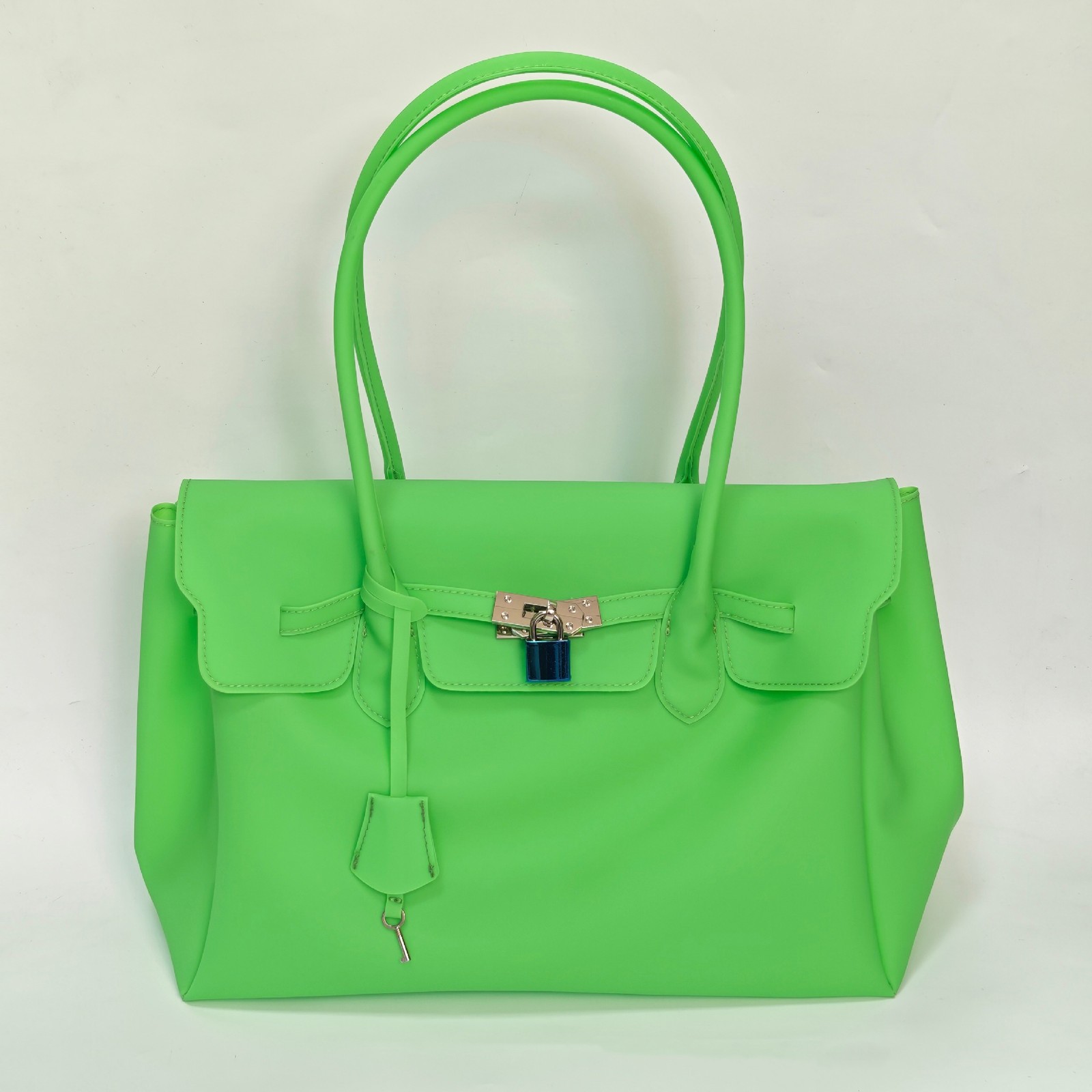 Jellyfirkin New Summer Style Kiiikiii Jelly Tote Shoulder Bag Large Capacity Und