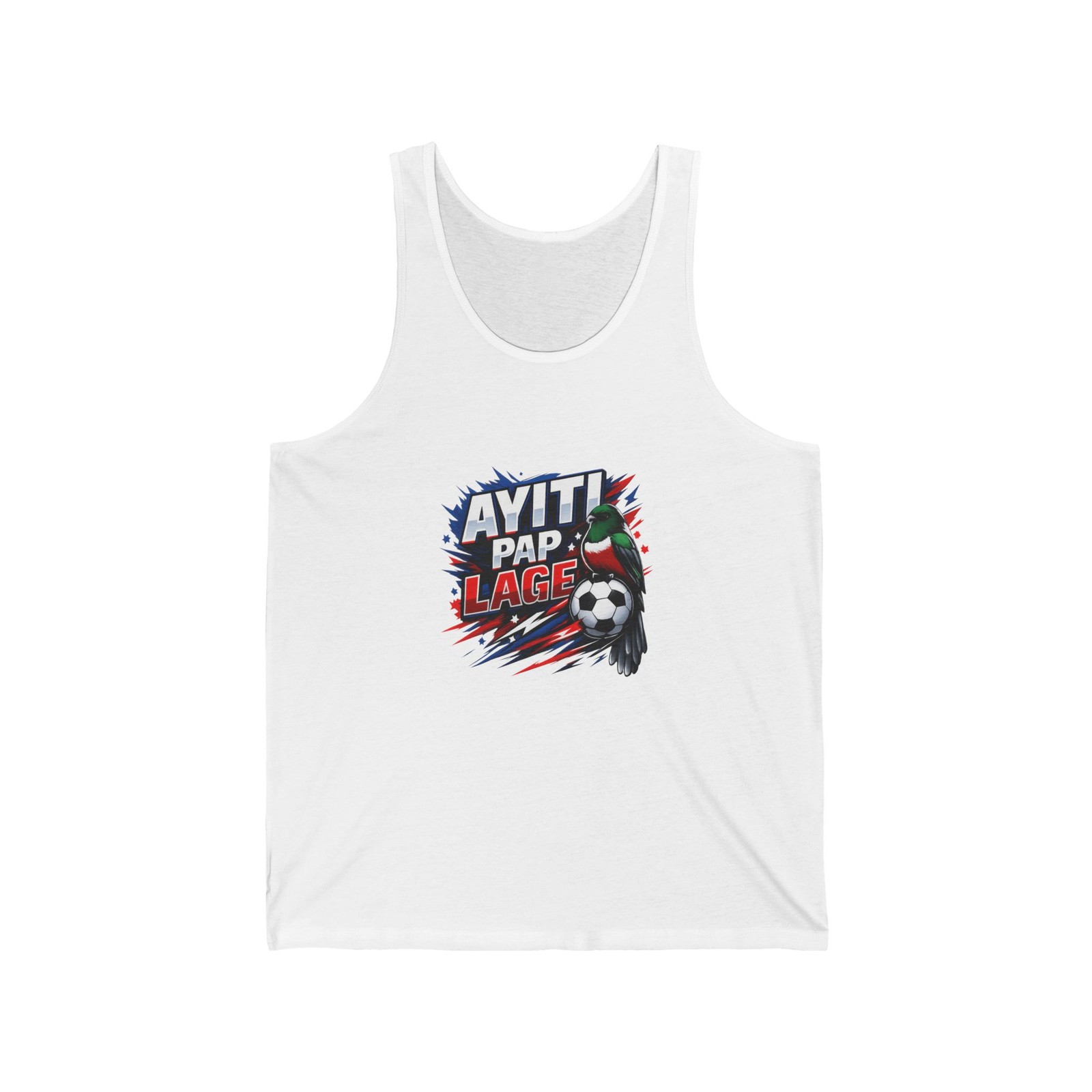 Ayiti Pap Lage Tank Top | Haitian Flag Skull Design