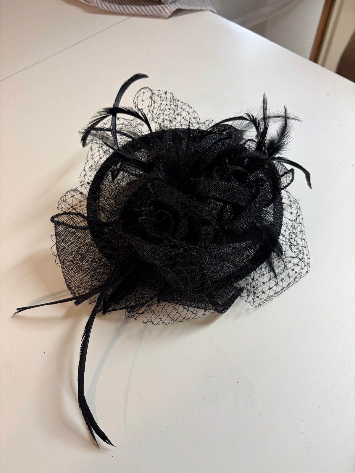 Vintage Black Fascinator Hat
