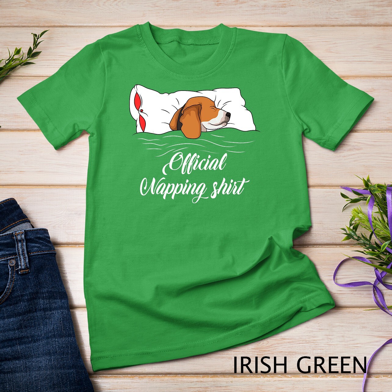 Sleeping Beagle Pyjamas Dog Lover Gift Official Napping Unisex T-shirt