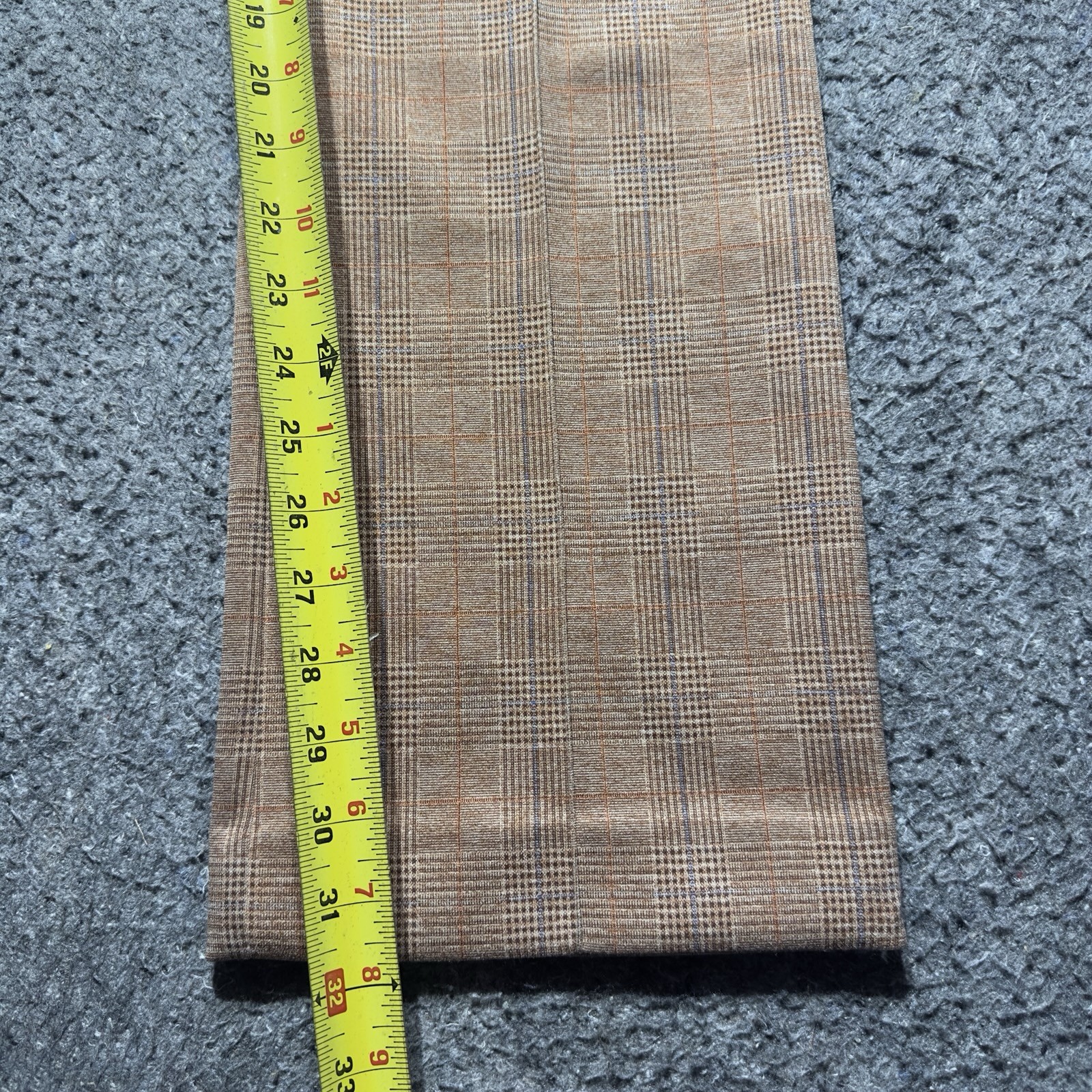 Lysse Plaid Casual Elastic Waist Stretch Pull On Straight Leg Women Sz M