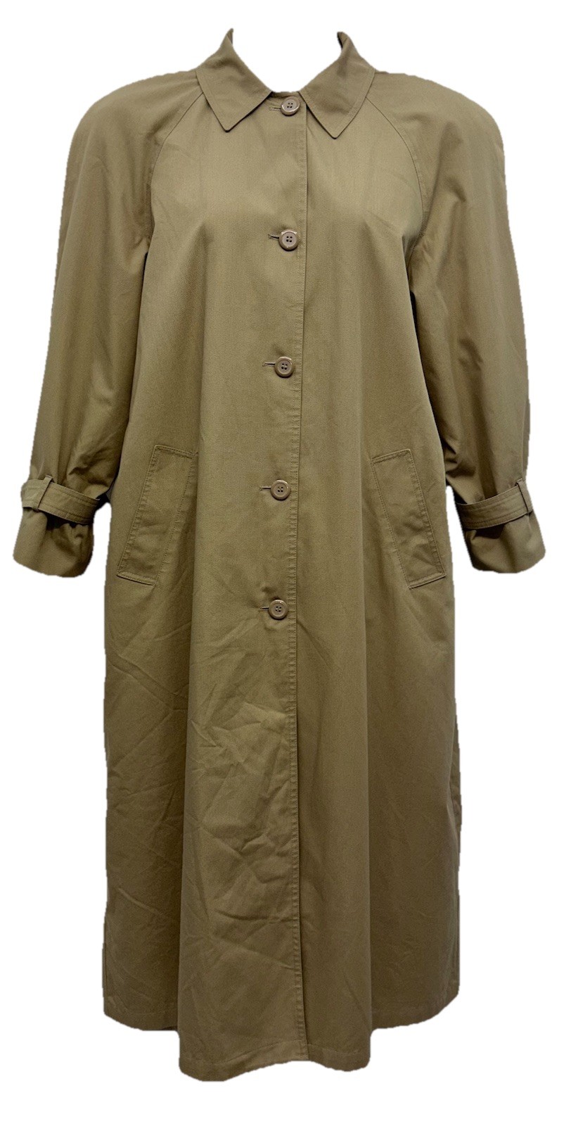 VTG Misty Harbor Women Size 14R Button-Up Belted Waist/Cuffs Trench Rain Coat