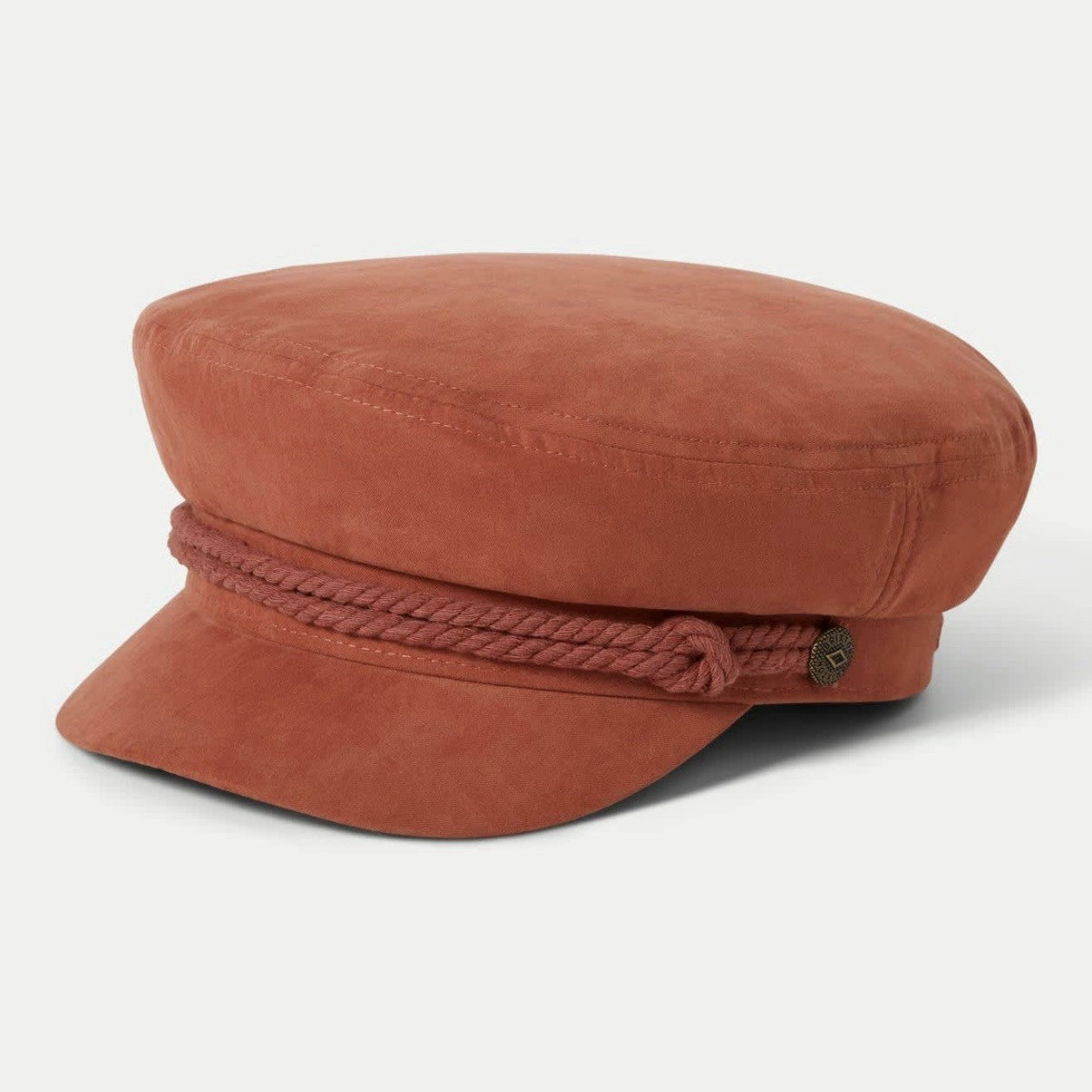 Brixton Mariner’s Cap Solid Terracotta Satin Hat Size S