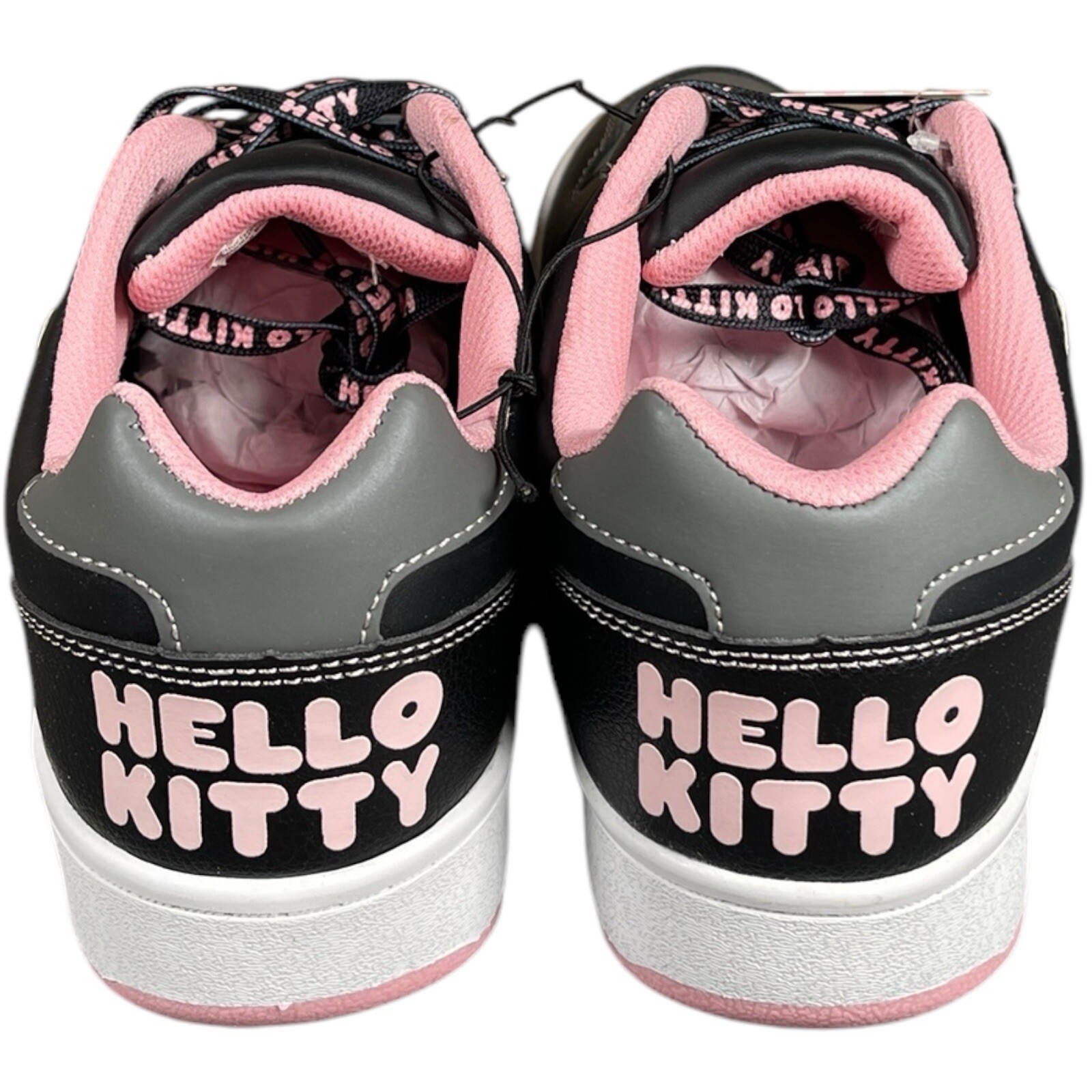 Hello Kitty by Sanrio Women’s Fashion Sneakers Size 8 Black/Light Pink Shoes NEW