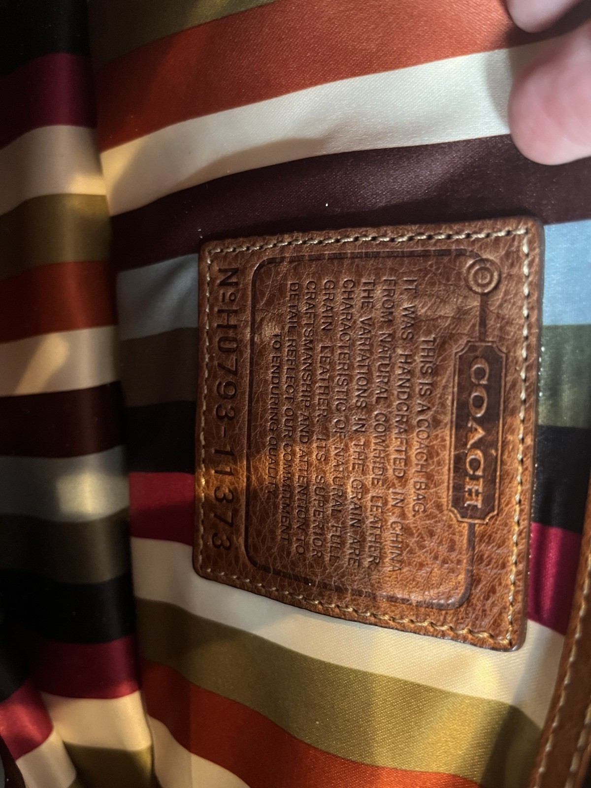 Coach 65th Bleeker Legacy Thompson Ltd Edition Whisky Brown Leather Bag 11373