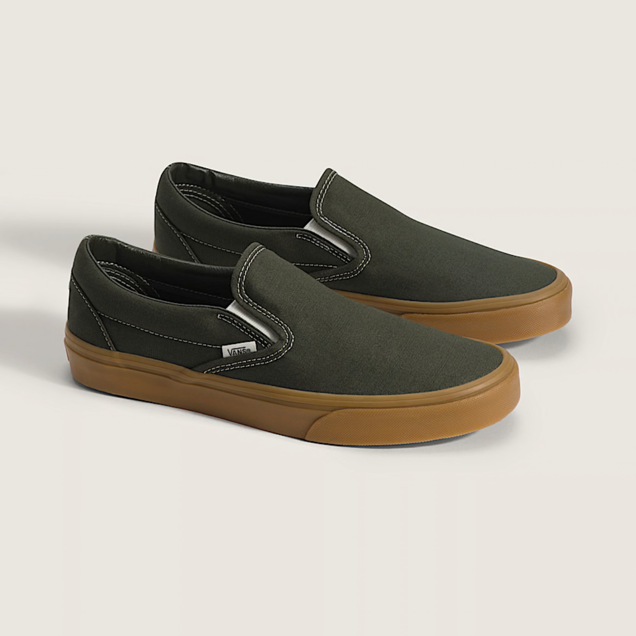 Vans Classic SlipOn Gumsole Obsidian Fern Shoes Sneakers US Mens Siz VN000DAHFRN