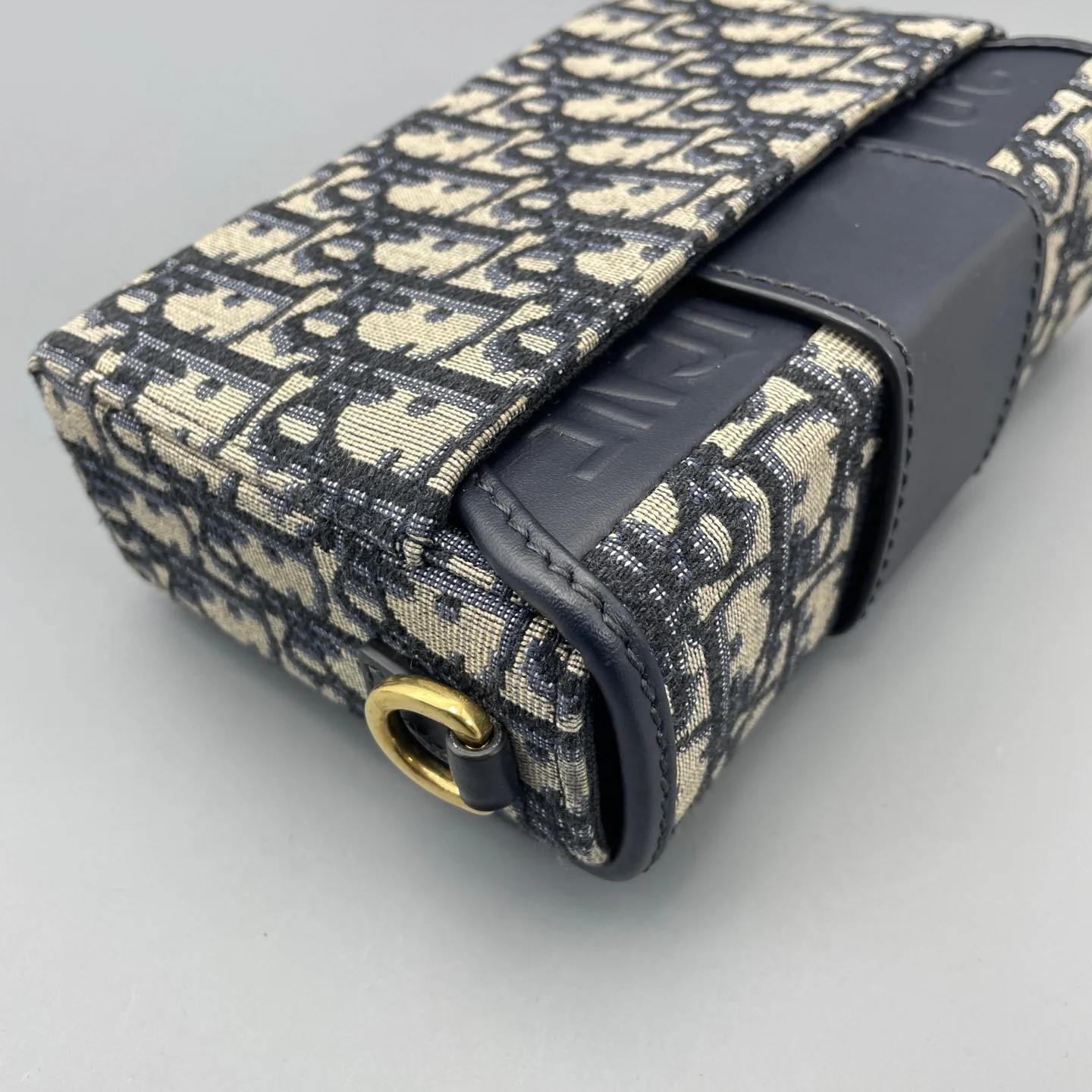 Dior 30 Montaigne Mini Box Bag Beige Navy Oblique (ym051726c3r)