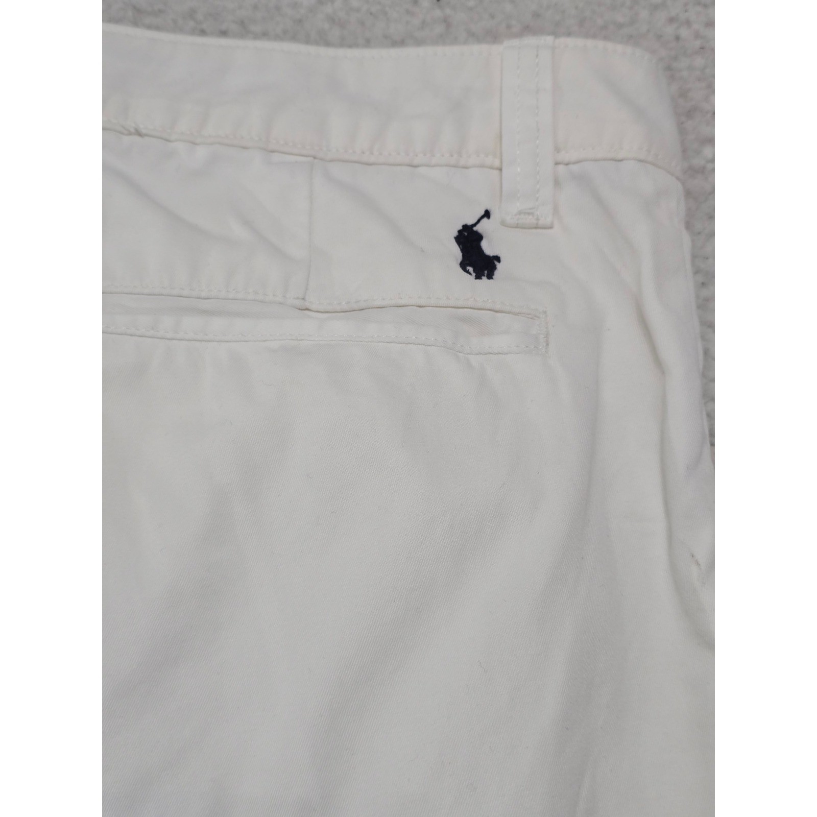 Ralph Lauren Sport Womens White Cotton Chino Pants Size 10 Embroidered Pony Logo