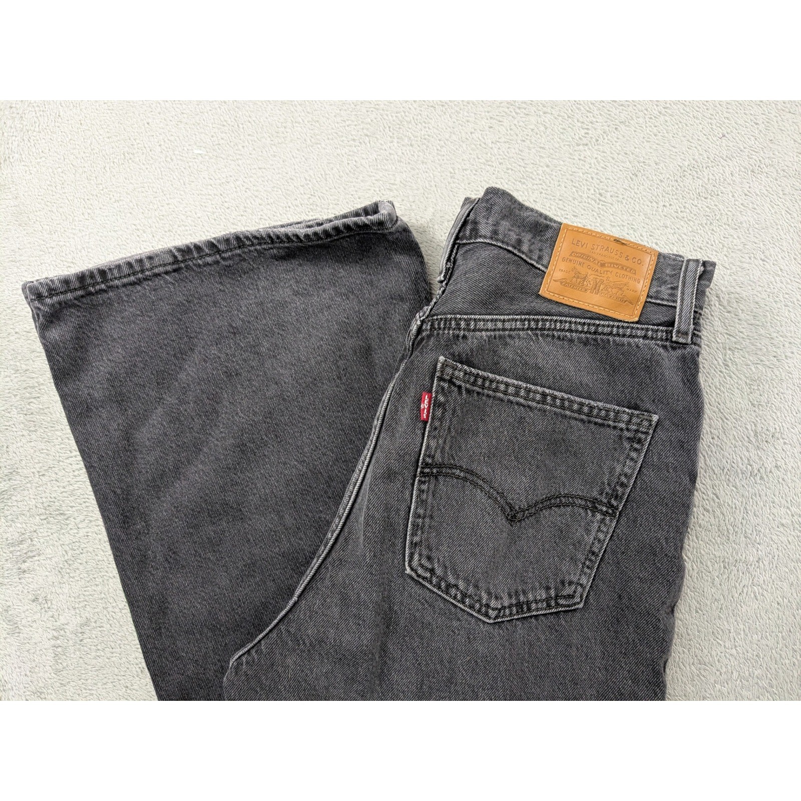 Levis Premium 70s High Flare Jeans Washed Black Gray A0899-0005 Womens 28×30
