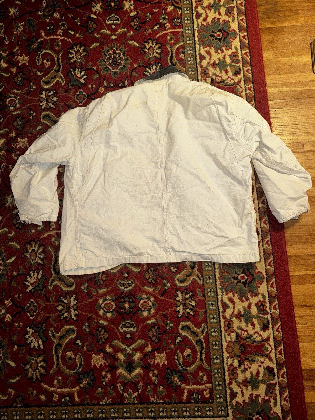 Dickies Distressed White Carpenter Jacket Size 2XL