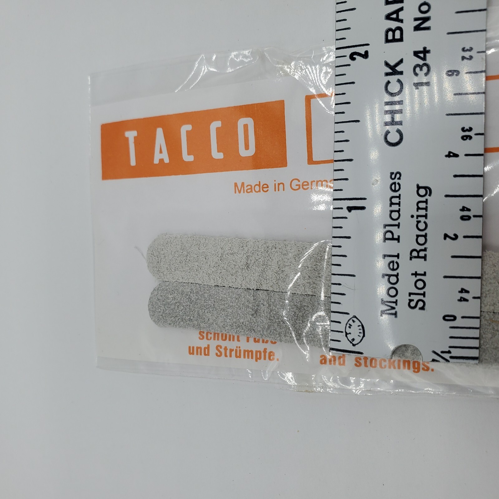 2 PAIR TACCO Slings Self-Adhesive Leather Heel Grips Nos Taccosling Grey