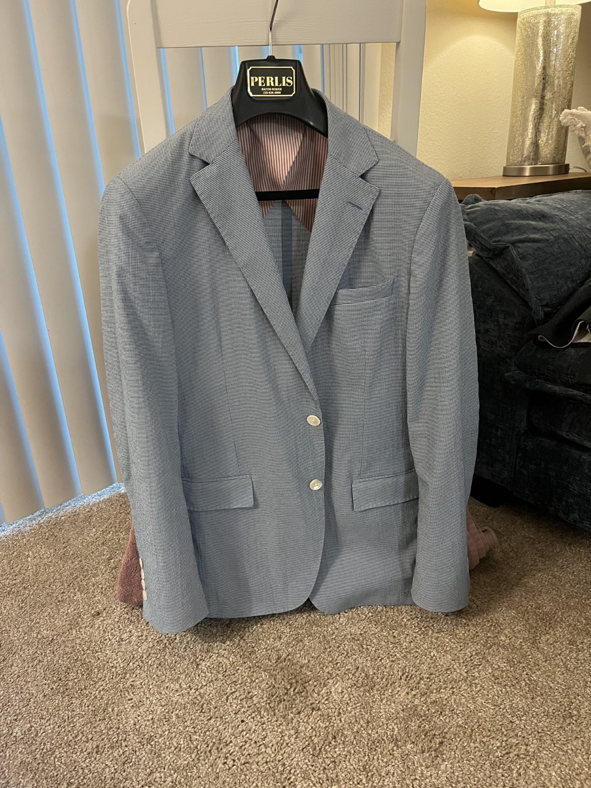 Light Blue Summer Sport Coat 40R (Brooks Brothers Red Fleece, Double Vent)