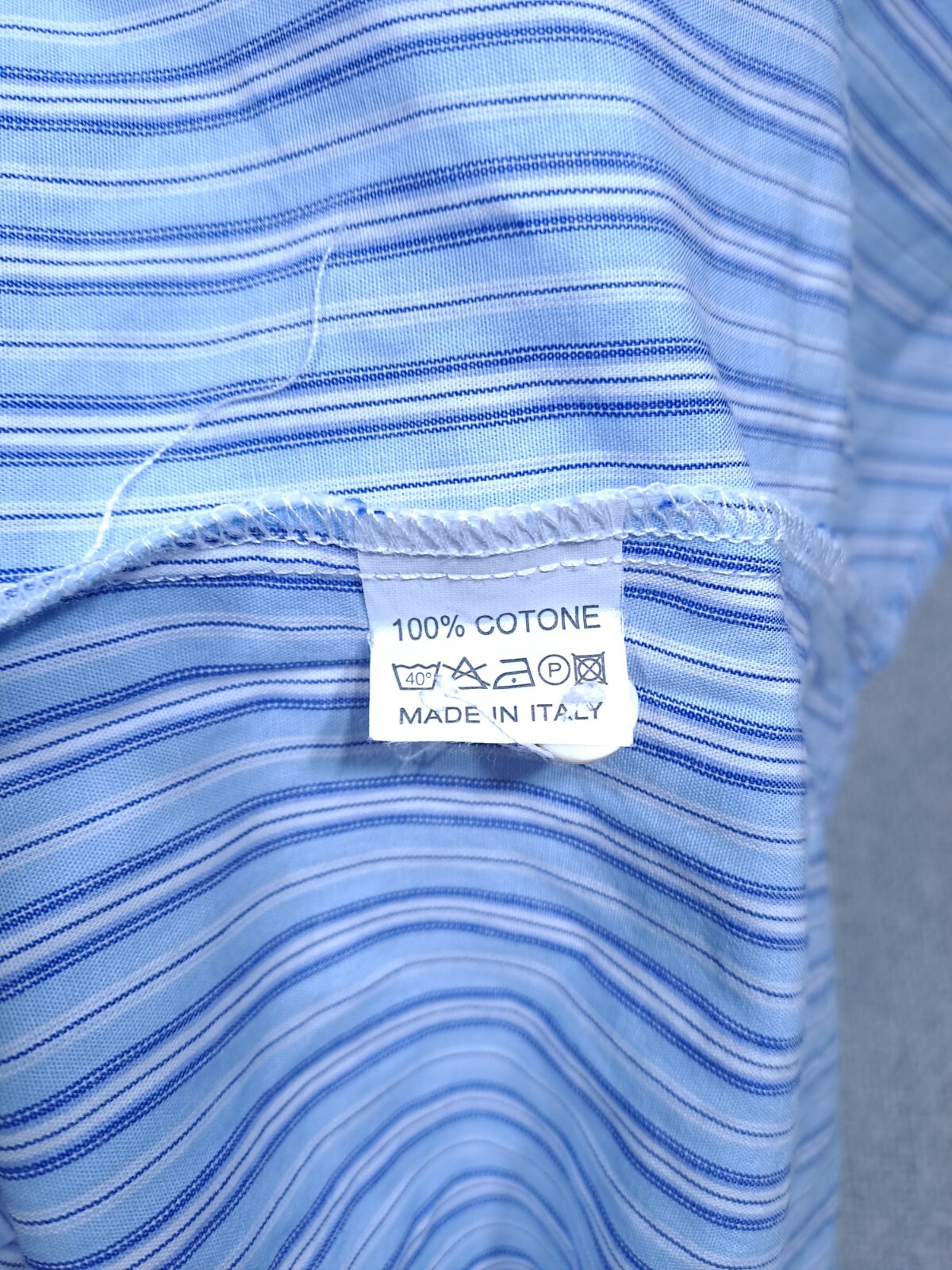 Giorgio Boldetti men’s tailoring shirt size XL blue striped high Italian tailoring