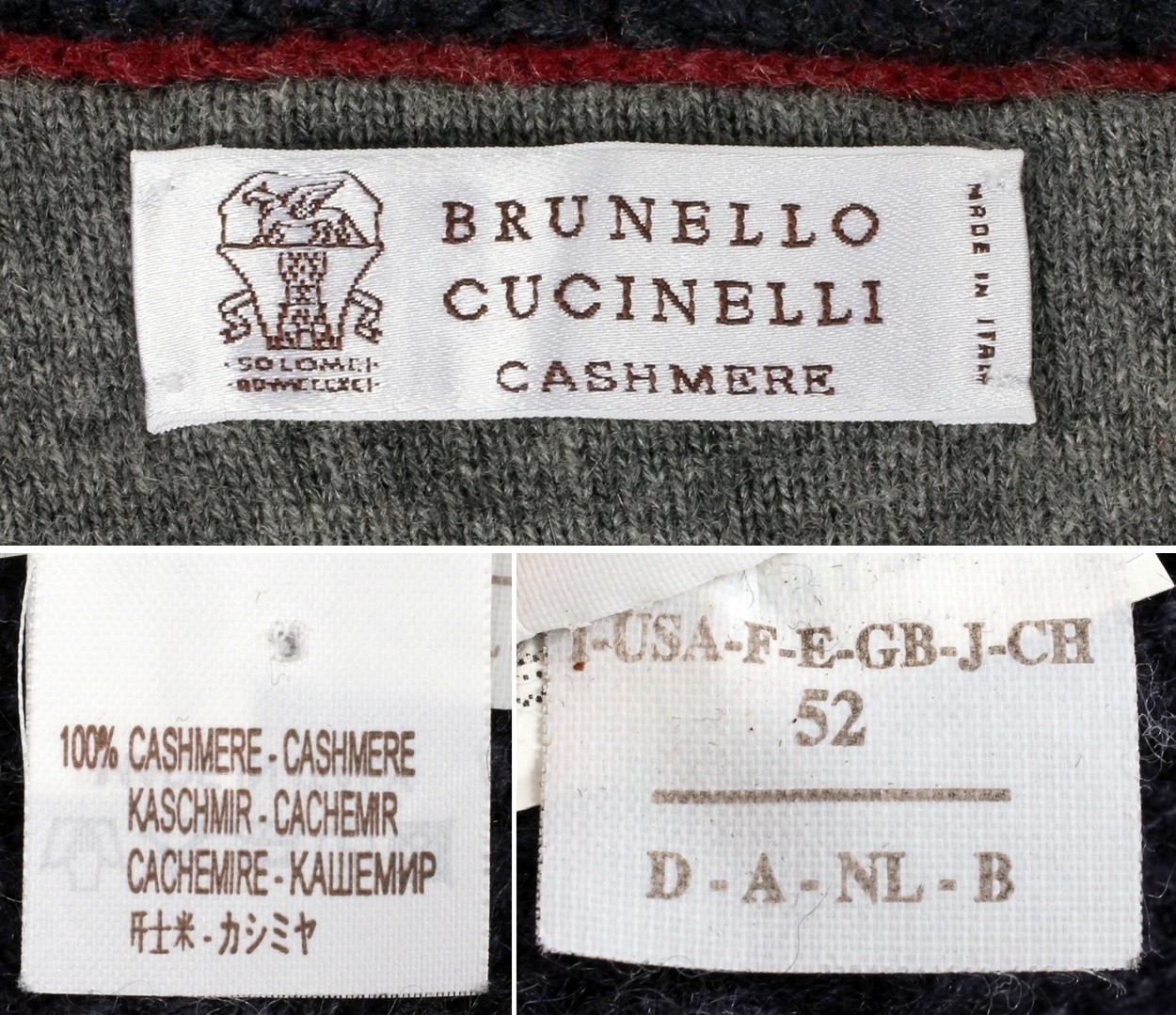 Brunello Cucinelli Cashmere Hooded Toggle Sweater – 52 M/L – Blue – $3495 Retail