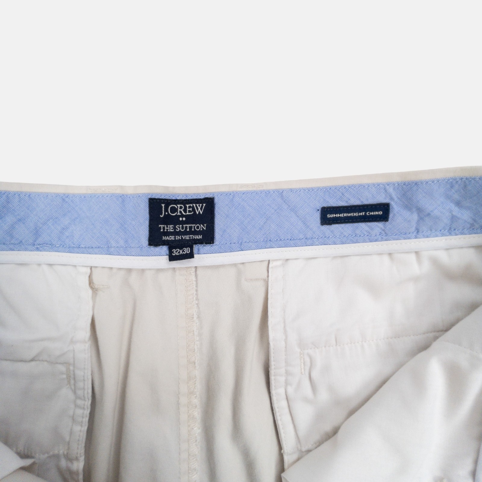 J Crew The Sutton Summerweight Chino Pants Mens 32×30 Ivory