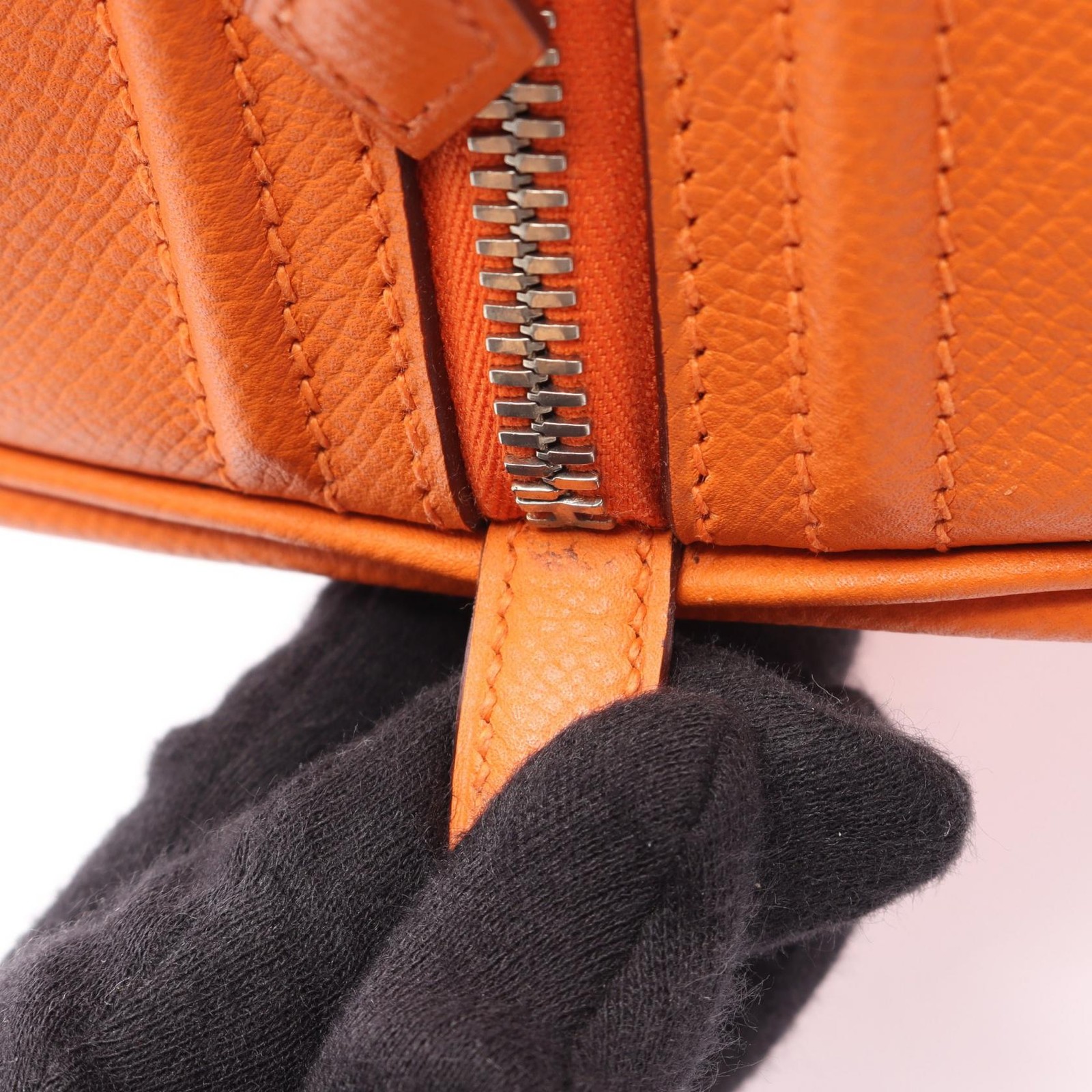 Hermes Bag Sac En Vie 26 Handbag Orange K Stamp 2007 Epsom Leather 10.2in 99