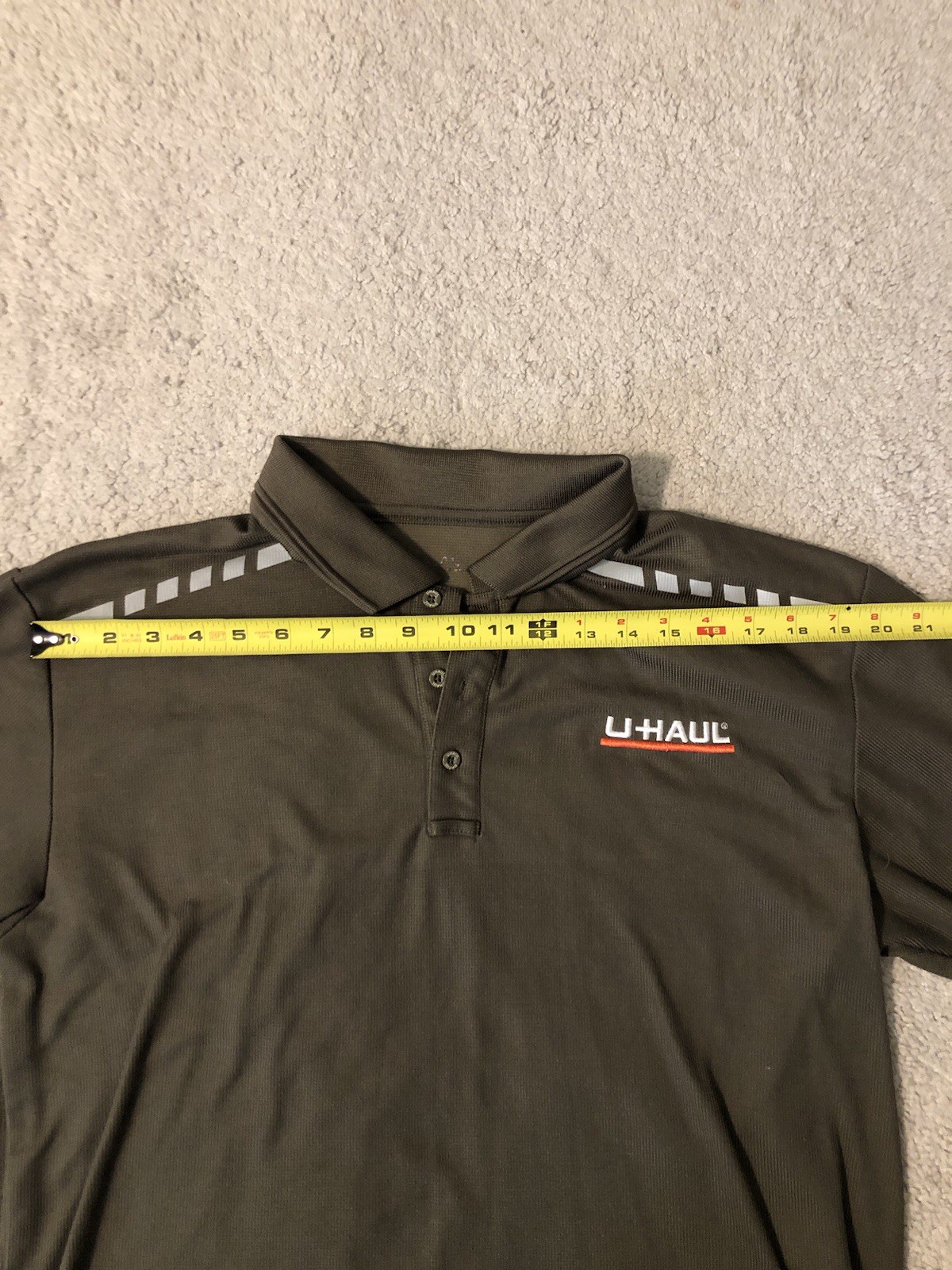 Uhaul Reflective Employee Uniform Green Work Polo Shirt Men’s Size M/L Read