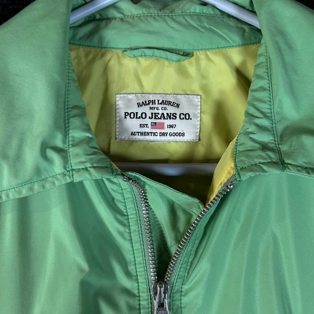 Ralph Lauren Polo Jeans Co Green Full Zip Bomber Jacket Womens M95