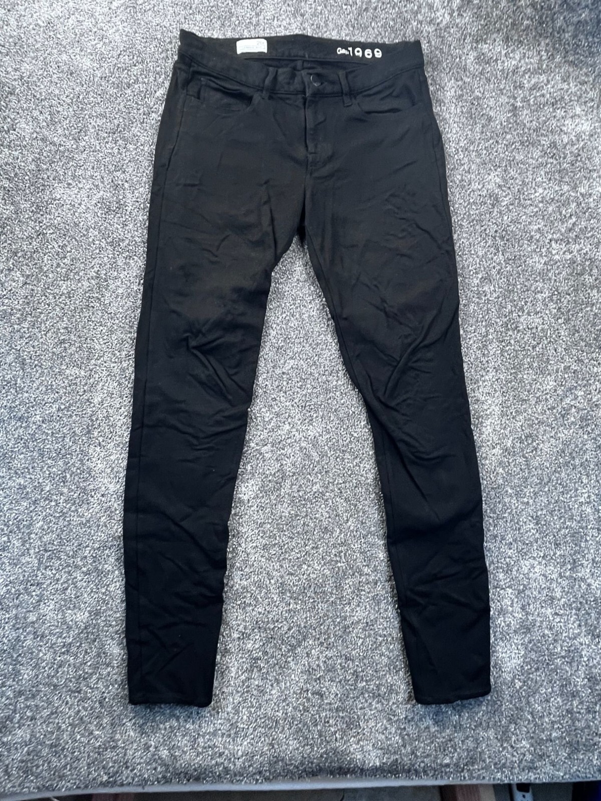 Gap 1969 Black Legging Jeans Womens Size 26R Cotton & Polyester Blend