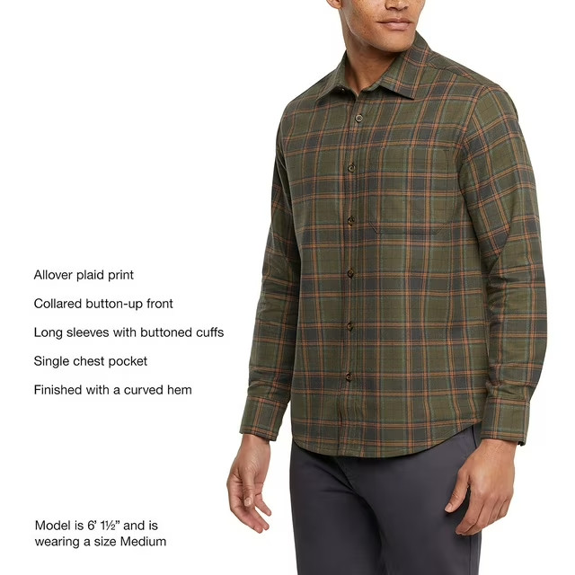 Eddie Bauer Men’s Flannel Shirt Size XXL Green