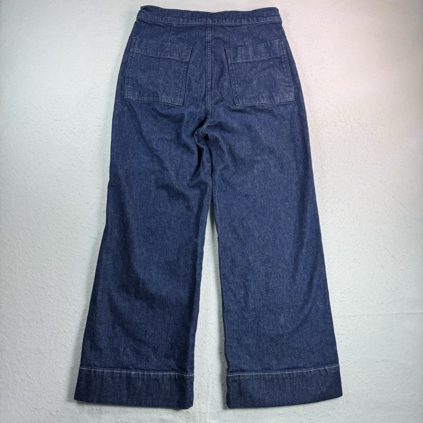 Joe’s Jeans Women’s 30 Wide Leg Denim Pants Dark Wash Cropped Trouser