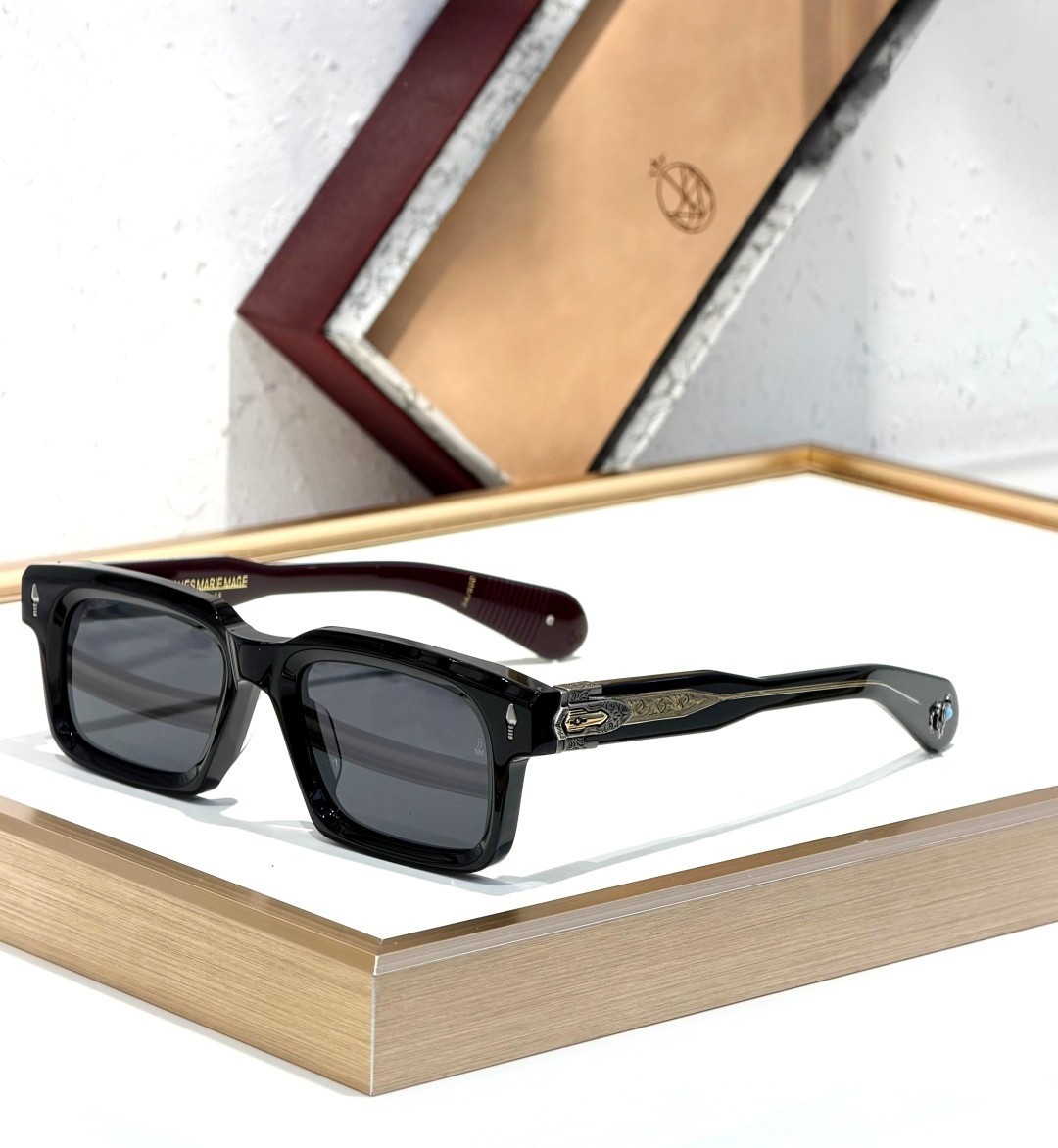 JACQUES MARIE MAGE BELVEDERE Black Burgundy/Dark Grey – 50-20-146