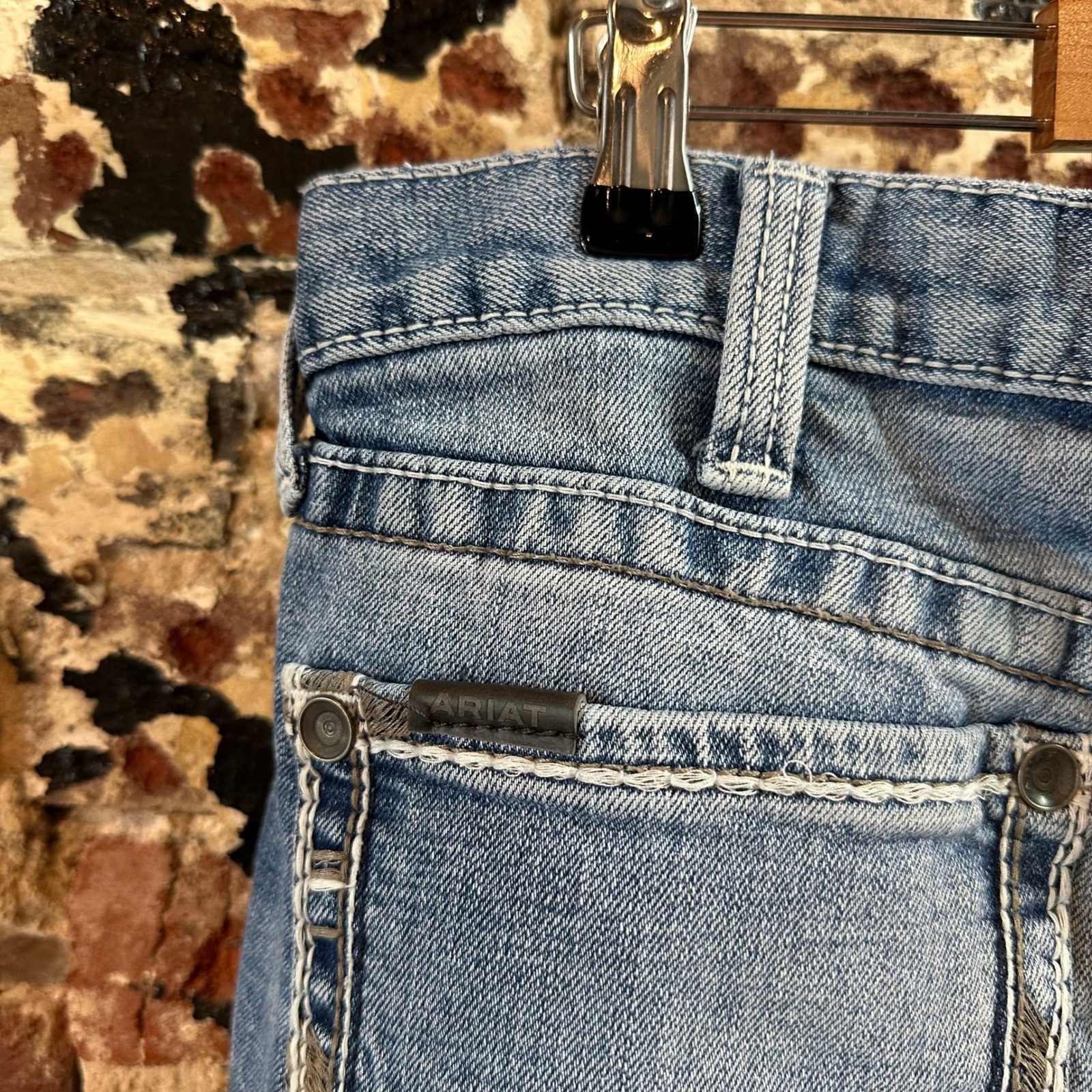 Ariat M2 Traditional Relaxed Fit Bootcut Blue Jeans Western Workwear Mens 36×32