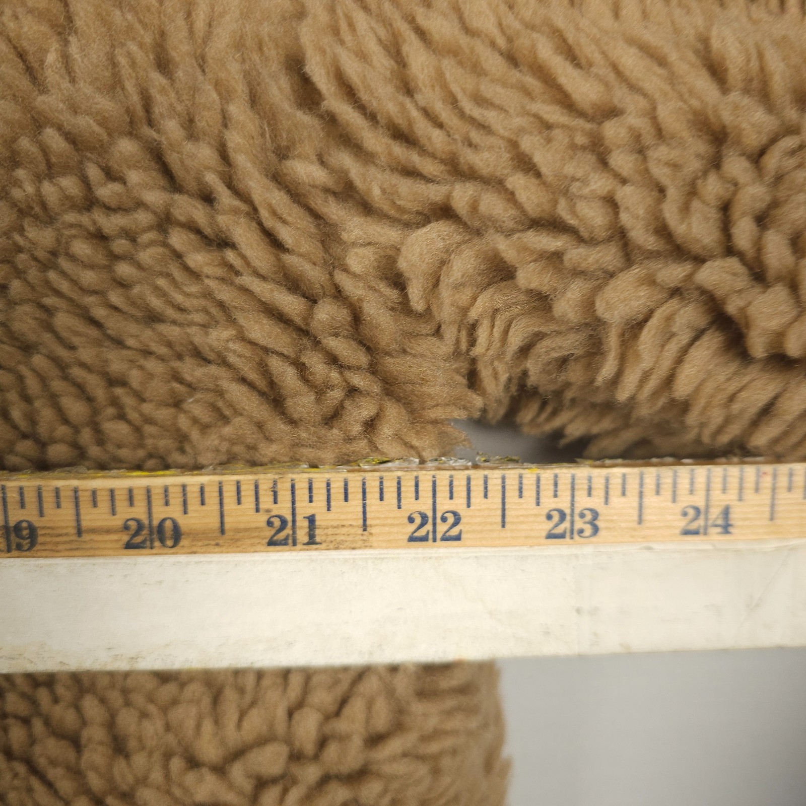 Tommy Hilfiger Faux Fur Jacket Women Large Beige Sherpa Full Zip Toggle Button