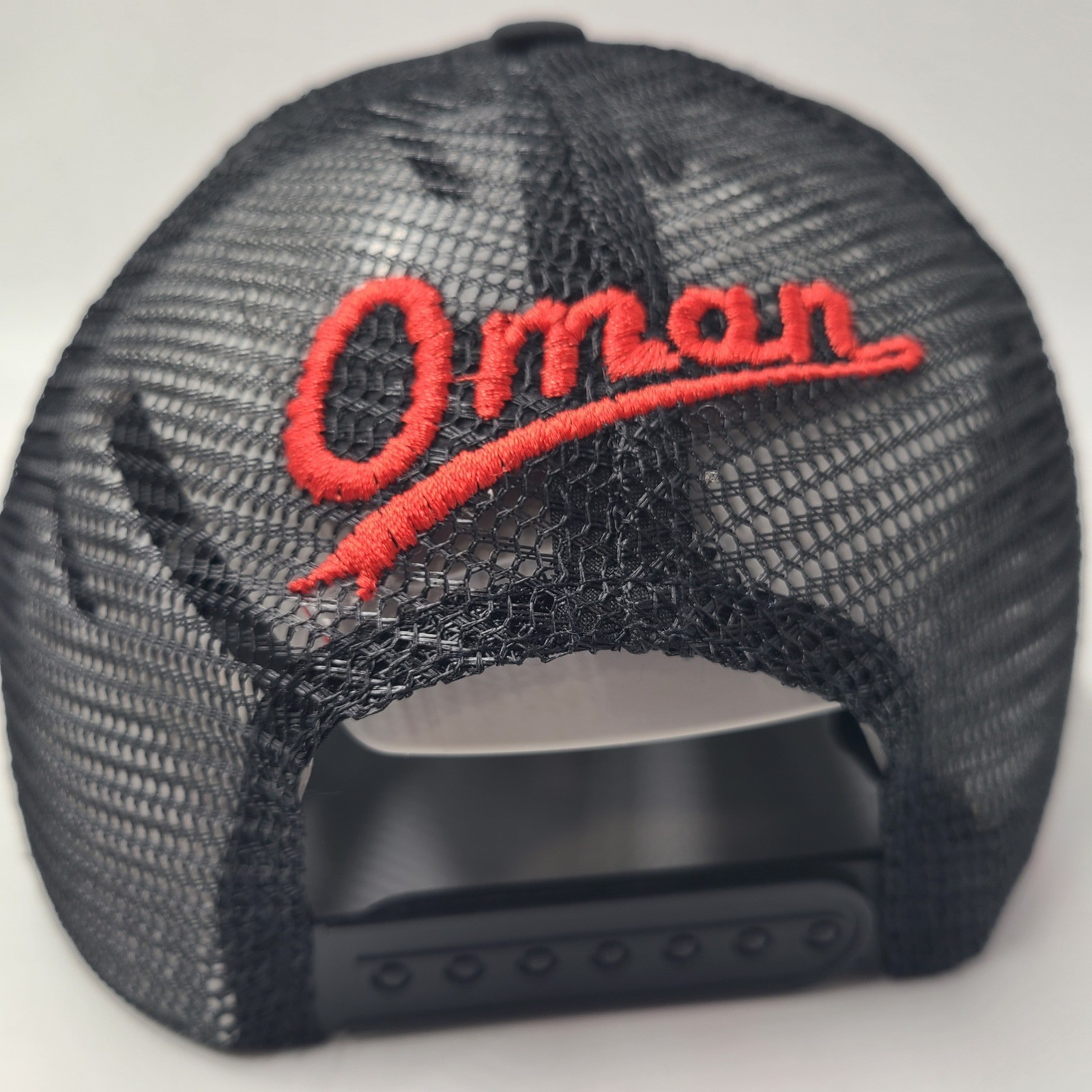 Habibi Hat Snapback Trucker Mesh Black Orange Oman Patch Travel Souvenir Men