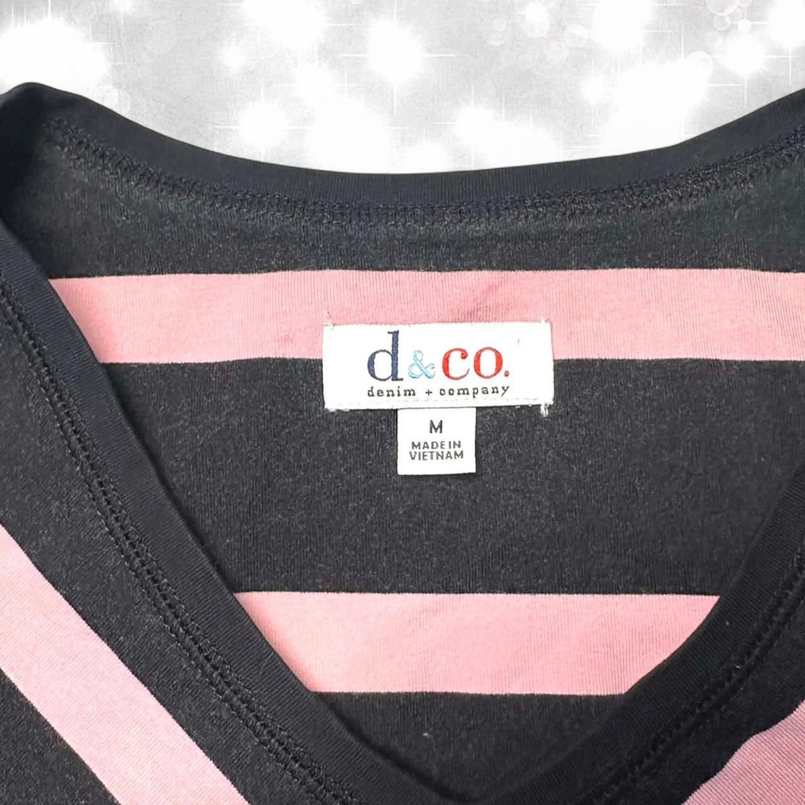 Y2K alt style chevron striped pink and black 3/4 sleeve top