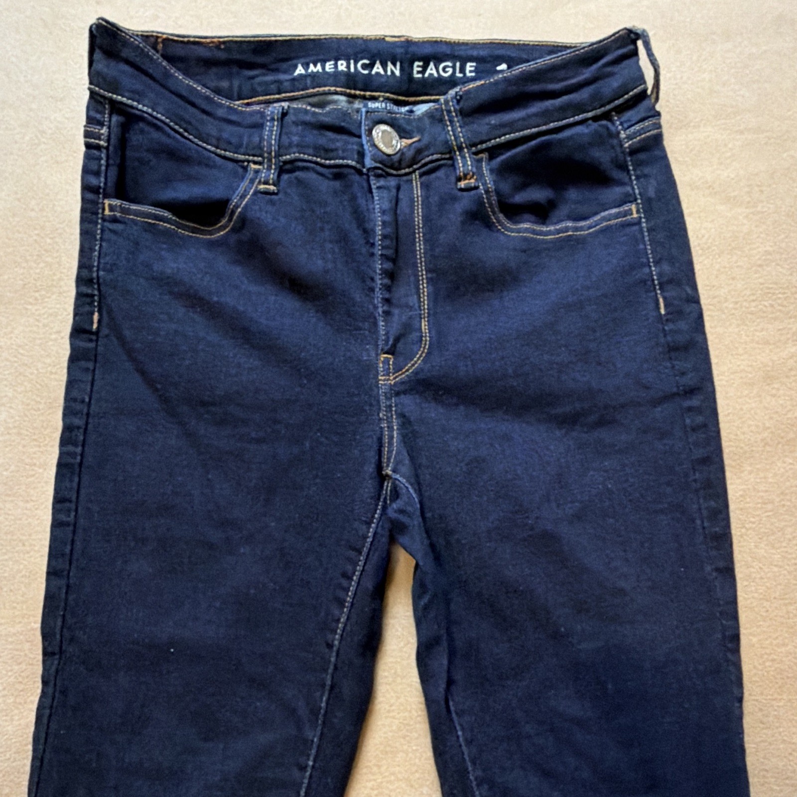 American Eagle Women’s Dark Wash Blue Denim Jegging Jeans Regular 5-Pocket