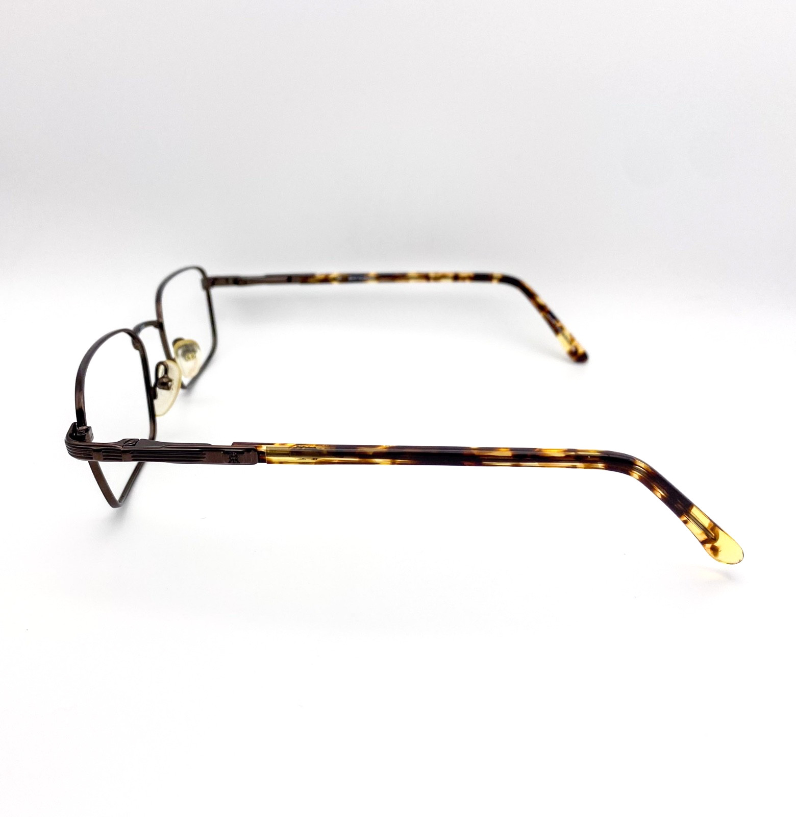 Vintage Roy Tower Metal Tortoiseshell Rectangular Eyeglasses | NOS 1990s Frames
