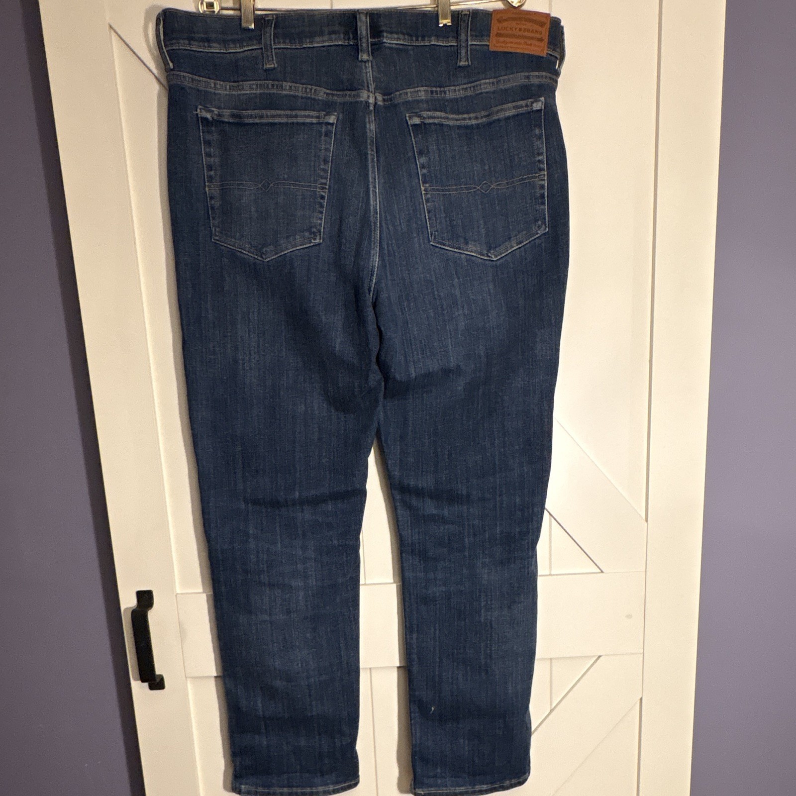 Cotton Denim Jeans, Lucky Brand, Dark Wash, W40 L32