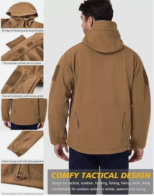 Men’s Waterproof Ski Jacket Winter Warm Jackets Snow Thermal Fleece Work Coat US