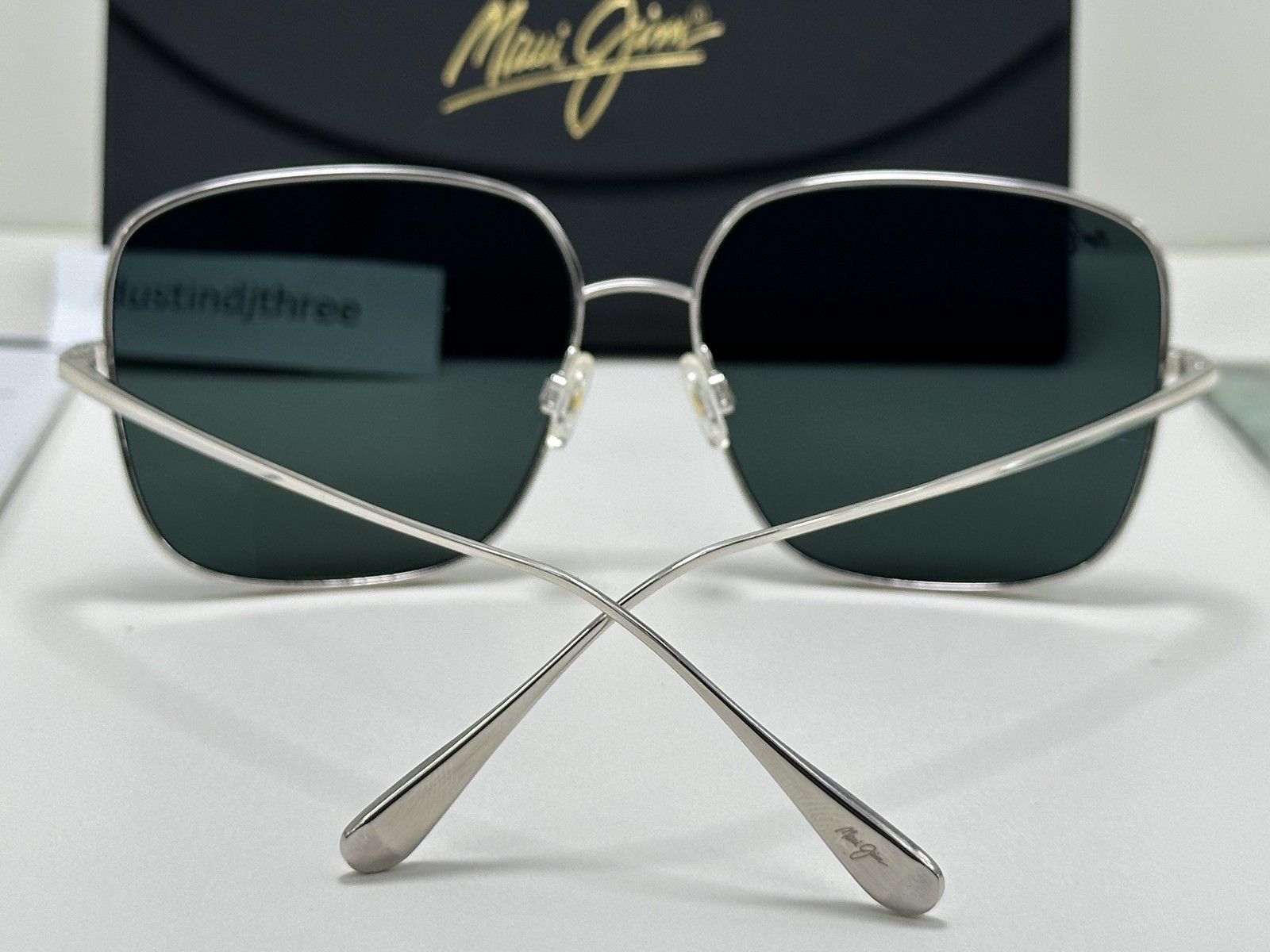 NEW Maui Jim TRITON chrome Titanium POLARIZED Grey Lens Sunglass 546-17