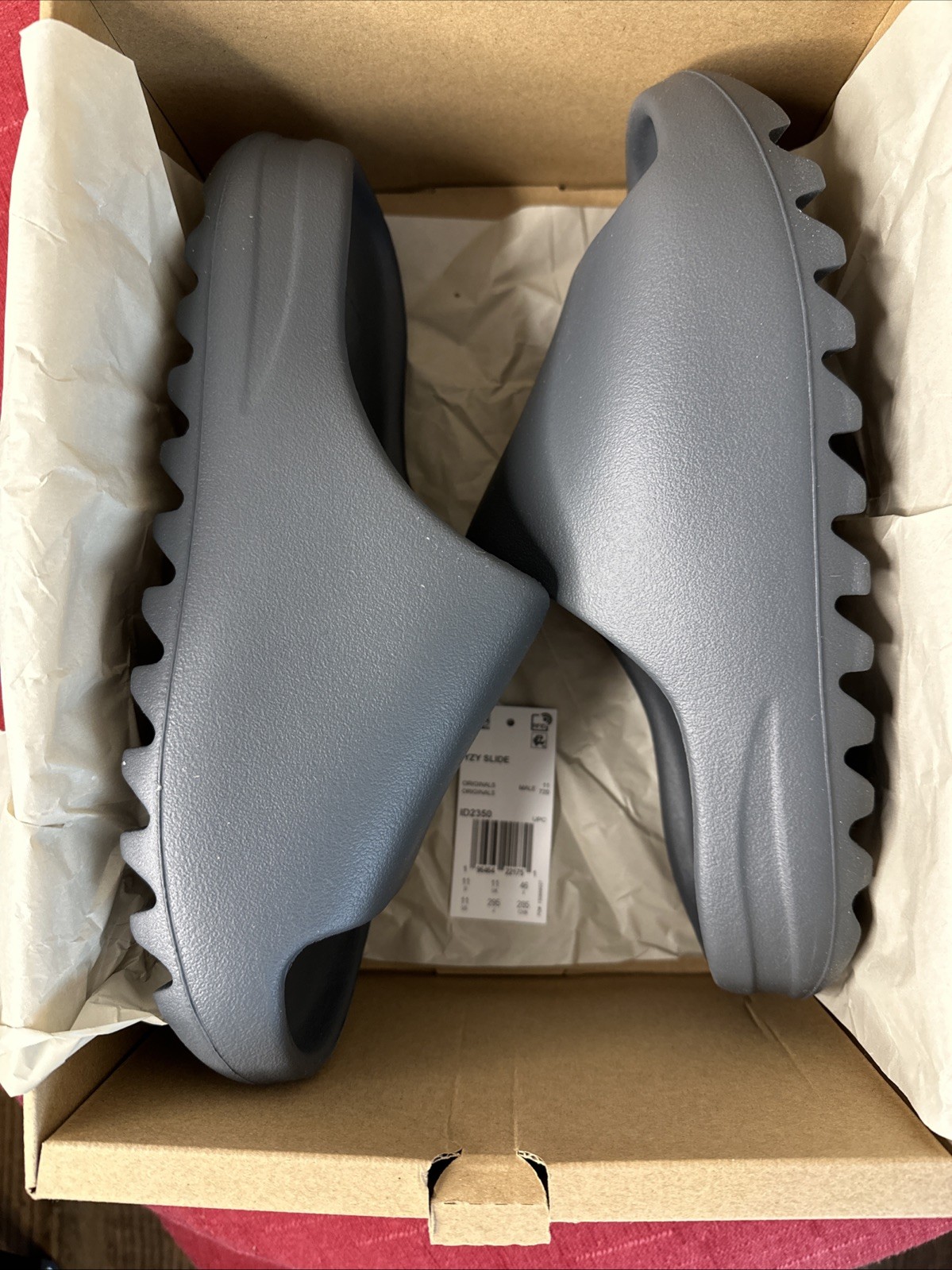adidas Yeezy Slides Slate Grey ID2350 Men’s Size 11 NIB