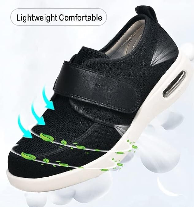 Men’s Extra Wide Diabetic Walking Shoes Orthopedic Sneakers for Swollen Feet