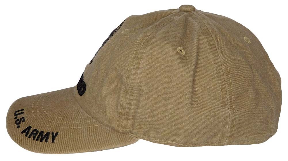 U.S. Army Retired Khaki Cotton Adjustable Embroidered Cap Hat – Licensed