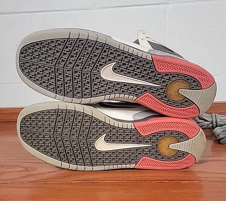 Nike 6.0 Zoom Oncore High 354704-061 Grey Red Black Vintage 2008 Mens Size 10
