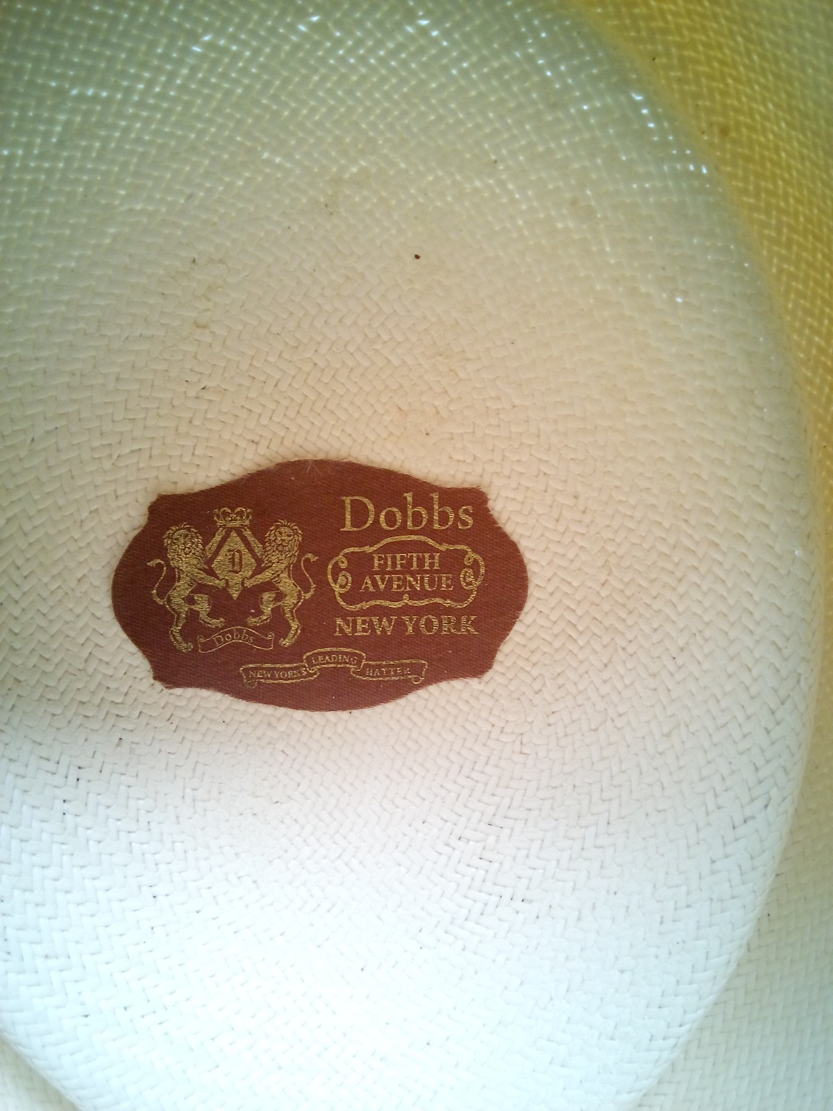 Dobbs Fifth Avenue XL Kingston Natural Shantung Straw Hat~Gambler Shape~Panama