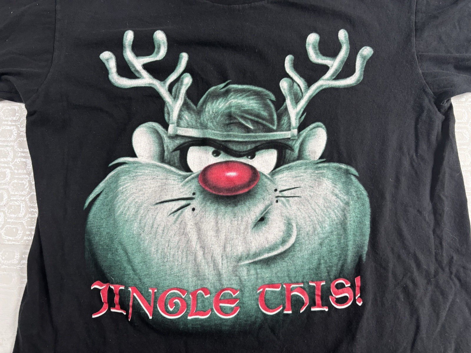 Vintage Taz Jingle This Looney Tunes T Shirt Men XL 1997