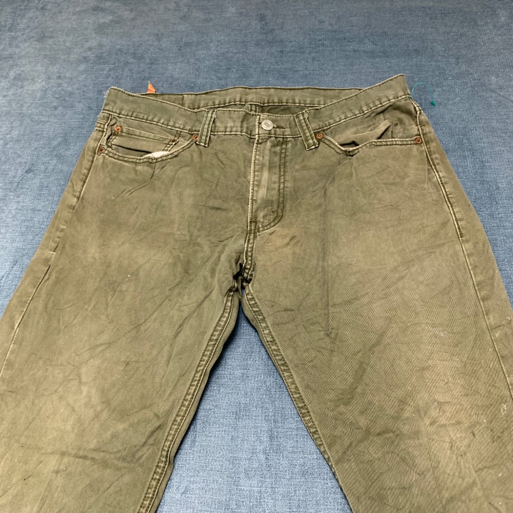 Levi’s 511 Jeans Men 36×32 Olive Green Denim Slim Fit Everyday Wear Straight Leg