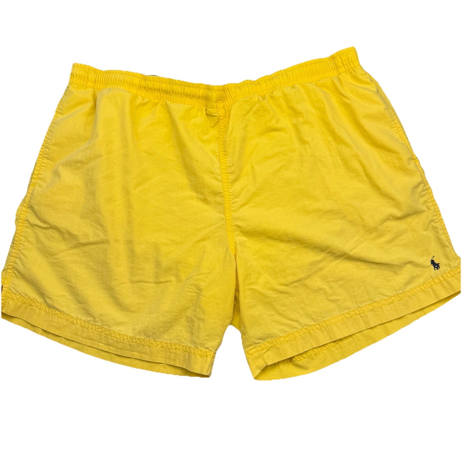 Polo Ralph Lauren Mens XL Yellow Swim Trunks Mesh Lined Embroidered Pony Logo